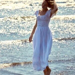 DÔEN Modeira White Crochet Dress